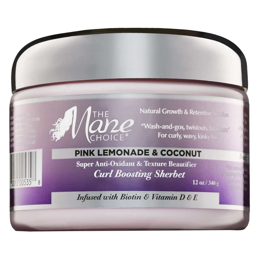 The Mane Choice Pink Lemonade Super Anti-Oxidant Texture Beautifier Curl Boosting Sherbet 12 Oz