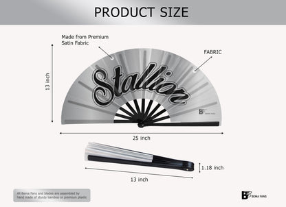 Bema Fan - Stallion - white satin Bema Fan