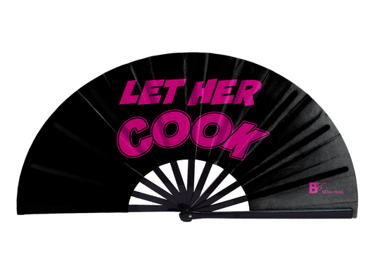 Let her Cook - Black Satin Bema Fan